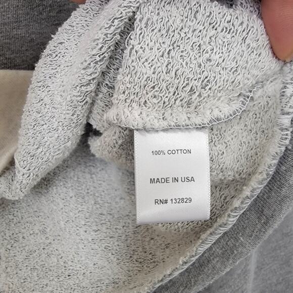 Lovers + Friends Revolve Block Sweatshirt Gray White Mockneck Long Sleeve Medium - Picture 9 of 9